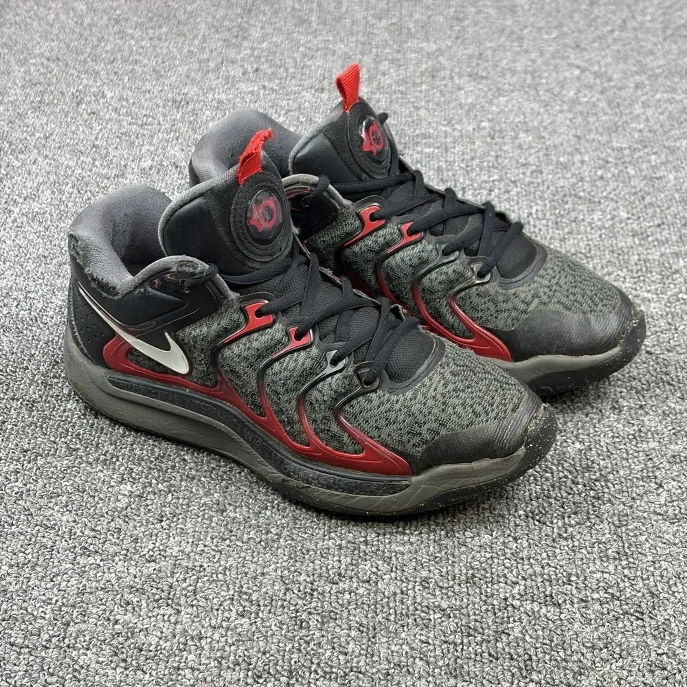 Nike Air KD 17 Late Night Black/Red Bred Basketball Size 4.5 FJ9487-001
